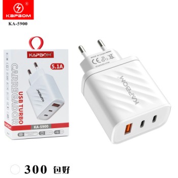 Fonte Carregadora 2 PD + 1 USB 5.1 