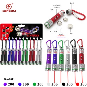Kit 12 Mini Laser Chaveiro Lanterna Luz 3 Em1