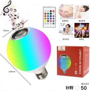 Lâmpada Musical de Led Som BT 