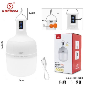Lâmpada Led Bulbo Luz Emergência 38W 4000mah