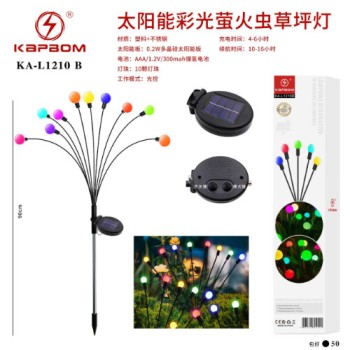 Led solar colorida Firefly para gramado (7 cores)