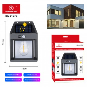 Luminária Energia Solar Parede