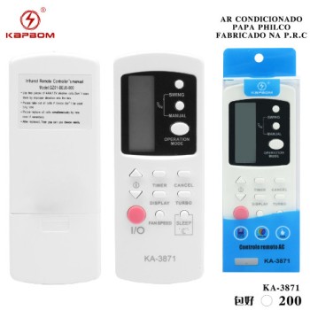 Controle Remoto P/AR Condicionado PAPA PHILCO Fabri na P.R.C
