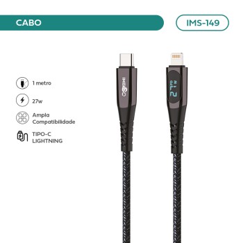 Cabo Imenso USB-C para Lightning 27W 1m IMS-149