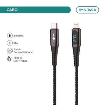 Cabo Imenso USB-C para Lightning 27W 2m IMS-149A