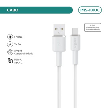Cabo Imenso Usb-a/type-c 1m 5v3a 480mbps IMS-181UC