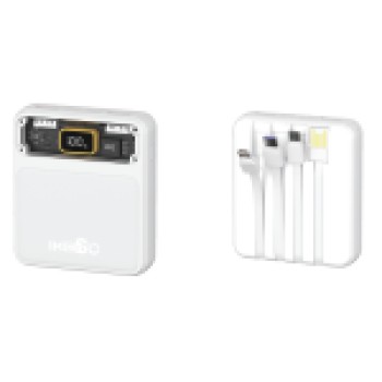 Power bank Imenso 10000mah 22.5w Compacto Branca IMS-608