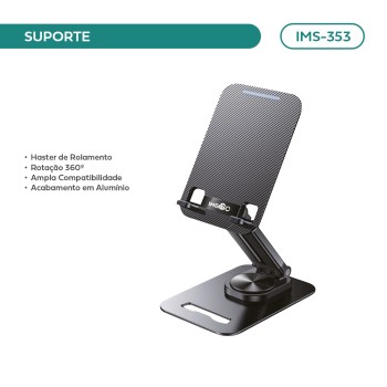 Suporte Para Tablet/cel Imenso Alumínio Rotação 360 IMS-353