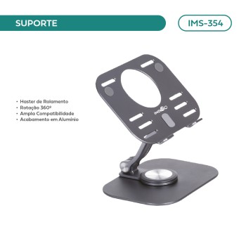 Suporte Tablet/notebook Imenso Alumínio Rotação 360 IMS-354