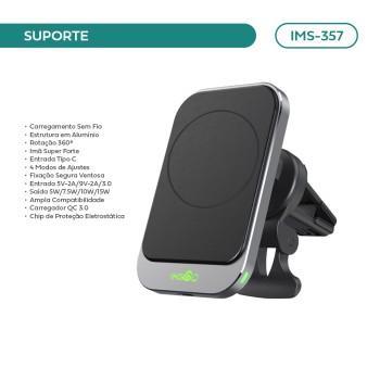 Suporte Veicular Proteção Eletroestática Rotação 360° Imenso IMS-357