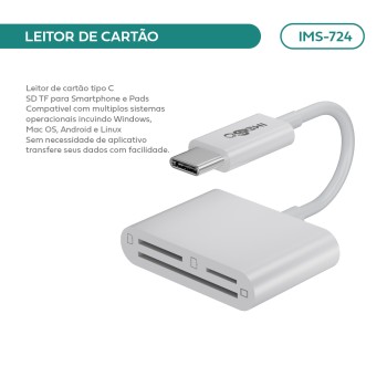 Leitor De Cartão Sd-leitor De Cartão Tf-leitor De Cartão Cf IMS-724
