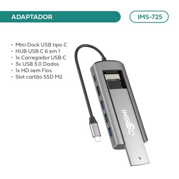 Adaptador MINI DOCK TIPO C  IMS-725