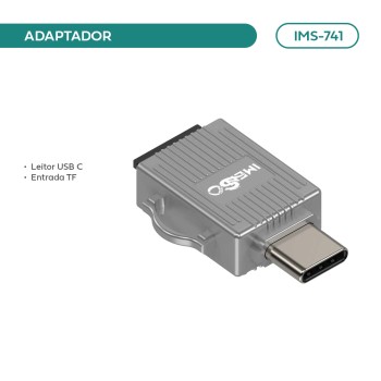 Adaptor de Cartão TF com Conexão USB-C  IMS-741