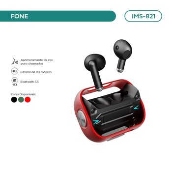 Fone De Ouvido Imenso Bluetooth 5.2 Enc 15h Cor Preto IMS-821