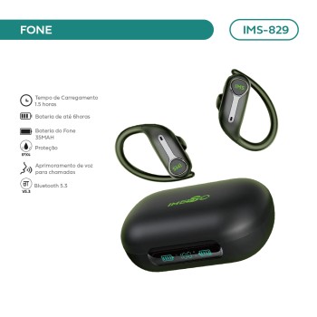 Fone Bluetooth Cor Preto IMS-829