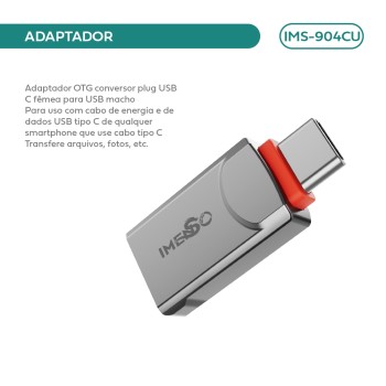 Adaptador Otg Conversor Usb-c - Usb-a Para Usb-c IMS-904CU