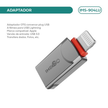 Adaptador Otc Conversor, Usb-a P/lightning IMS-904LU
