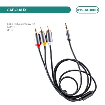 Cabo auxiliar RCA AV P2 IMS-AU188D