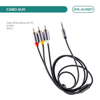 Cabo auxiliar RCA AV P2 IMS-AU188T