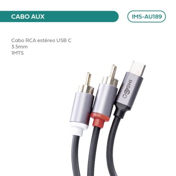 Cabo Rca Estéreo Usb-c 1m IMS-AU189