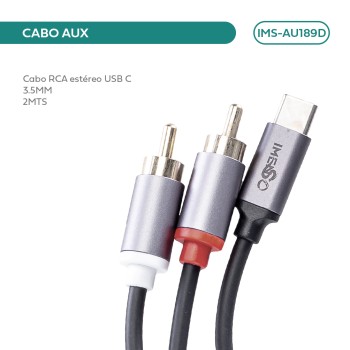 Cabo Rca Estéreo Usb-c 1m IMS-AU189D