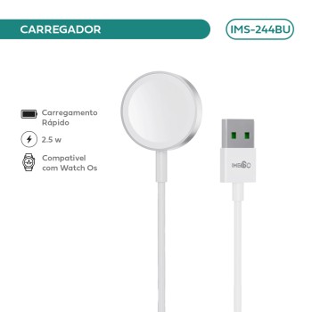 Carregador Magnético de Fio USB-A IMS-244BU