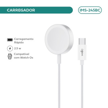 Carregador Magnético C/ Fio Type-C IMS-245BC