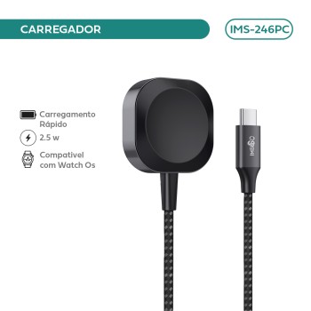 Carregador Magnético C/ Fio Type-C IMS-245PC