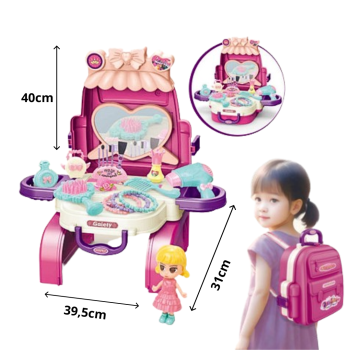GDR1329  KIT MOCHILA DE PENTEADEIRA 3 EM 1