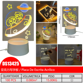 PLACA DE ESCRITA ACRILICO DS13425