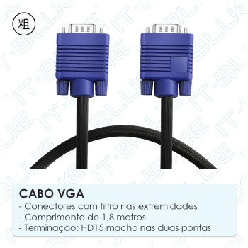 Cabo conector VGA 1,8M