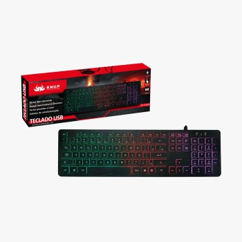 KP-2060 TECLADO COM FIO LED RGB 