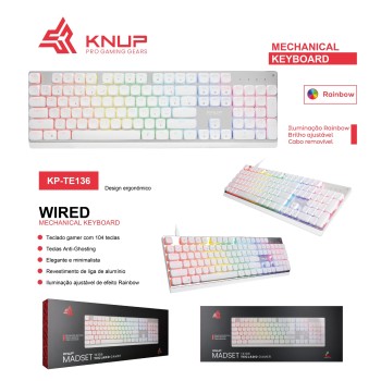 KP-TE136 TECLADO GAMER COM FIO