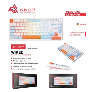 KP-TE140 TECLADO GAMER COM FIO