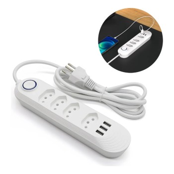 Extensão 4 Tomadas e USB OI-TO118