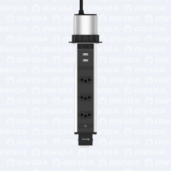 Torre de Tomadas com 3 Saídas e USB OI-TO121