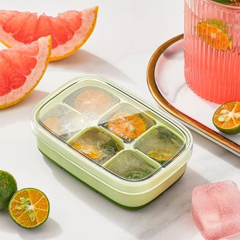 Forma de Gelo de Silicone 6 Cubos, Fácil Remoção e Limpeza Multiuso
