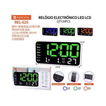 Relógio despertador led