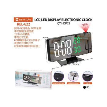Relógio despertador led