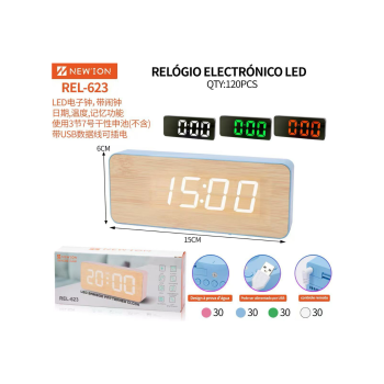 Relógio despertador led