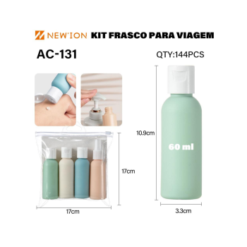 kit frasco para viagem 