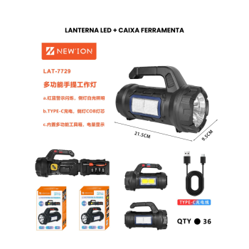 Lanterna led + caixa ferramenta