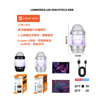 Luminária Led Discoteca RGB
