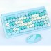TECLADO RETRO MULTICOLOR LEY176A