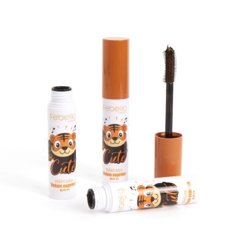 Mascara de Cilios Cute Tiger Marrom BOX C/12 Un Febella